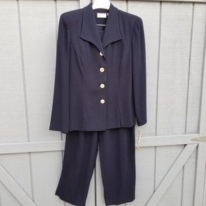 NEW Liz Claiborne Navy 2-Piece Pantsuit